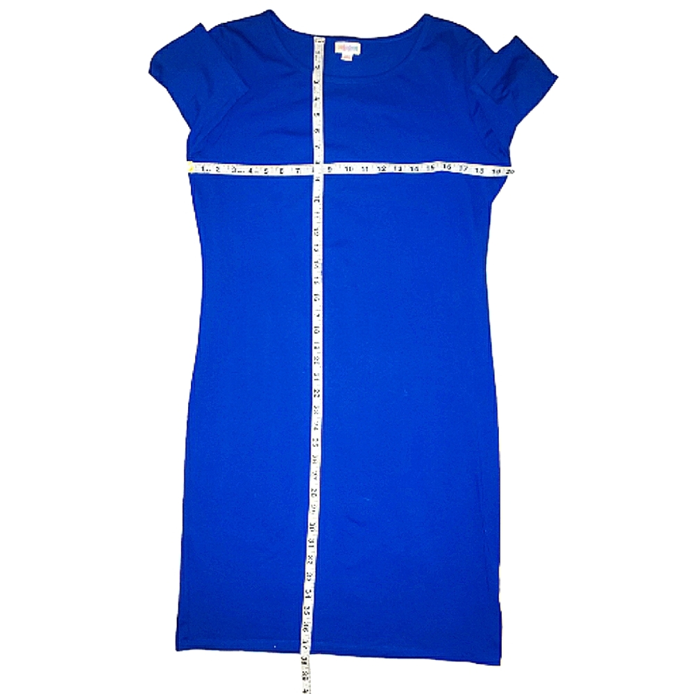 LuLaRoe Knee-Length Mid-Length Sleeves Cobalt Blue T-Shirt Dress XL (12-16) - Picture 15 of 16
